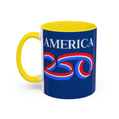 America 250 Dark Blue Accent Mug by theGreenDragonTavern.shop