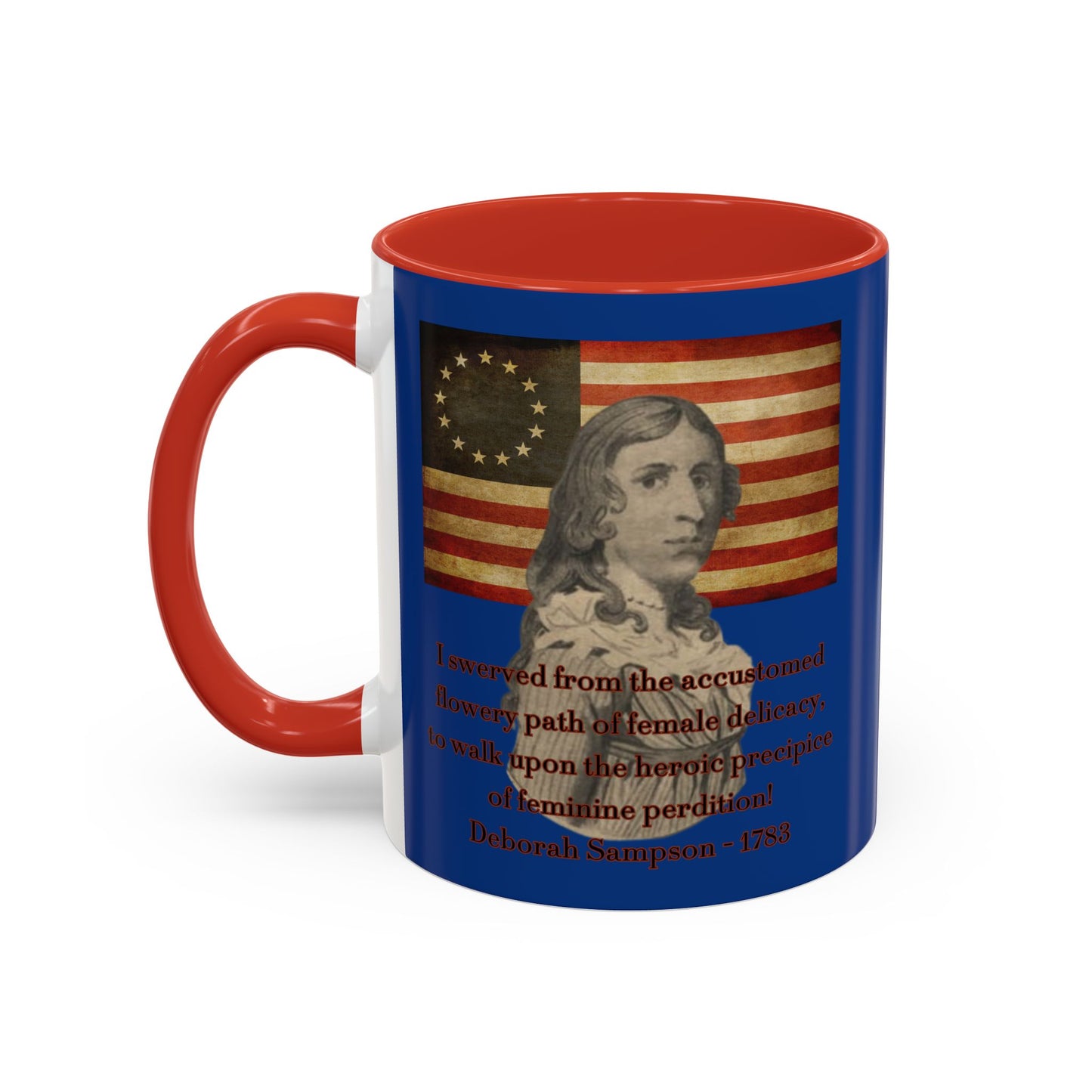 Deborah Sampson, America's Mulan Dark Blue Accent Mug by theGreenDragonTavern.shop