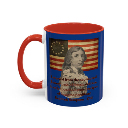 Deborah Sampson, America's Mulan Dark Blue Accent Mug by theGreenDragonTavern.shop