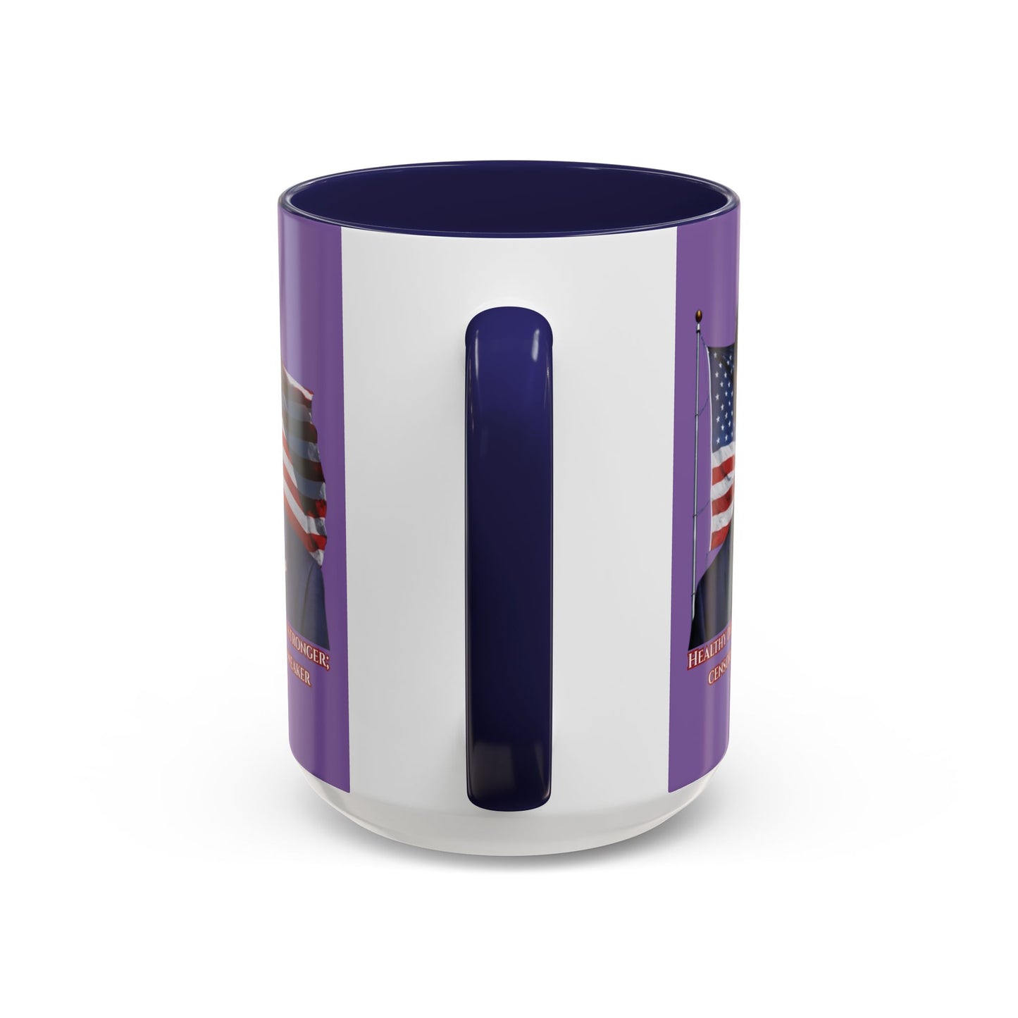 Charlie Kirk, Healthy Debate Light Purple Accent Mug by theGreenDragonTavern.shop