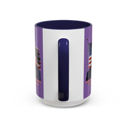 Charlie Kirk, Healthy Debate Light Purple Accent Mug by theGreenDragonTavern.shop