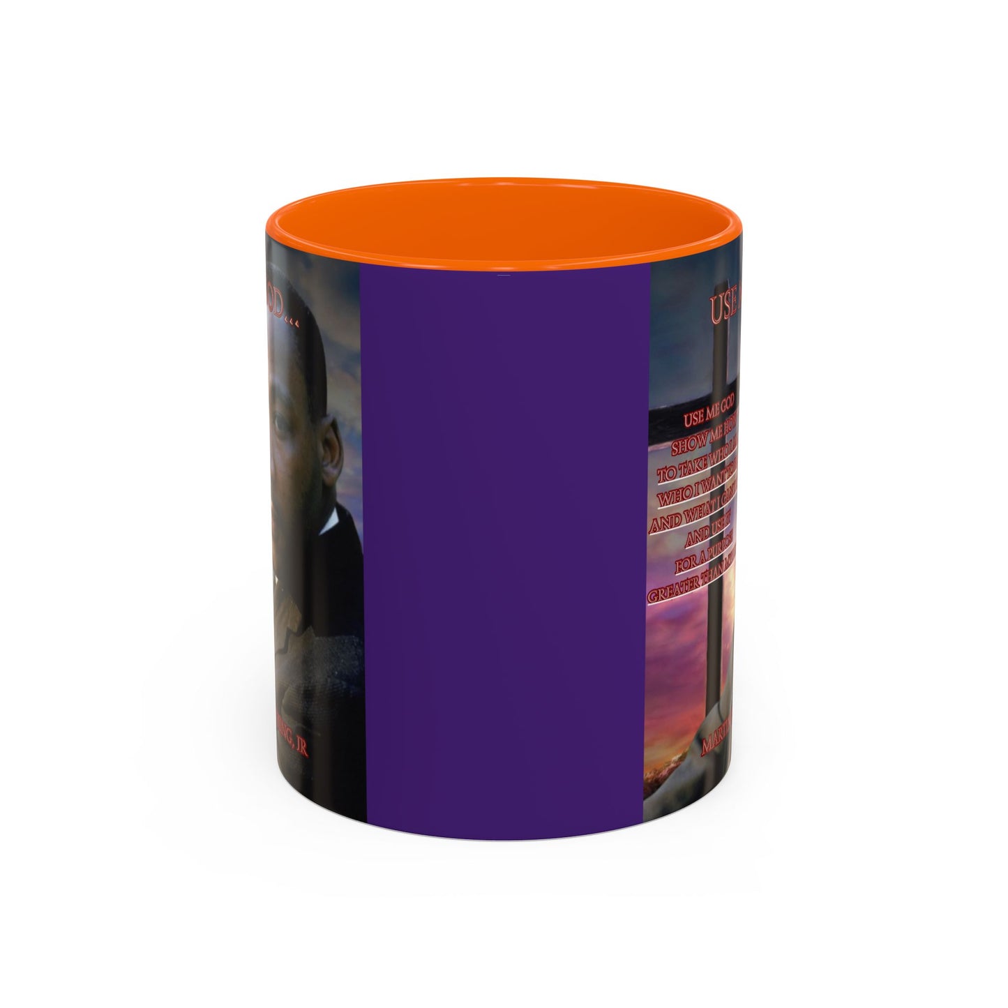 Use Me God, MLK Jr Purple Accent Mug by theGreenDragonTavern.shop