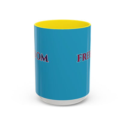 Freedom, Turquoise Accent Mug by theGreenDragonTavern.shop