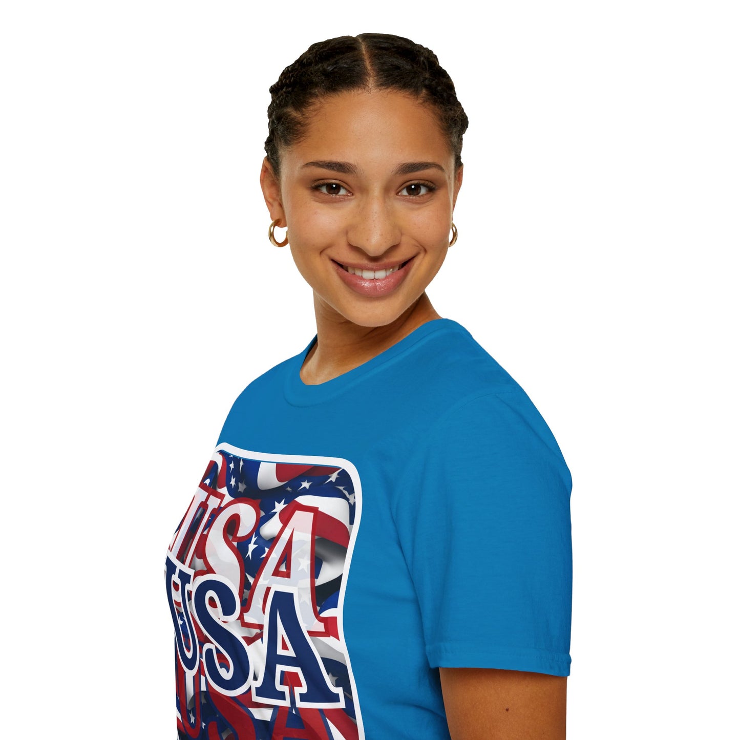 Red White and BLUE USA Patriot Dark colors Unisex T-Shirt by theGreenDragonTavern.shop