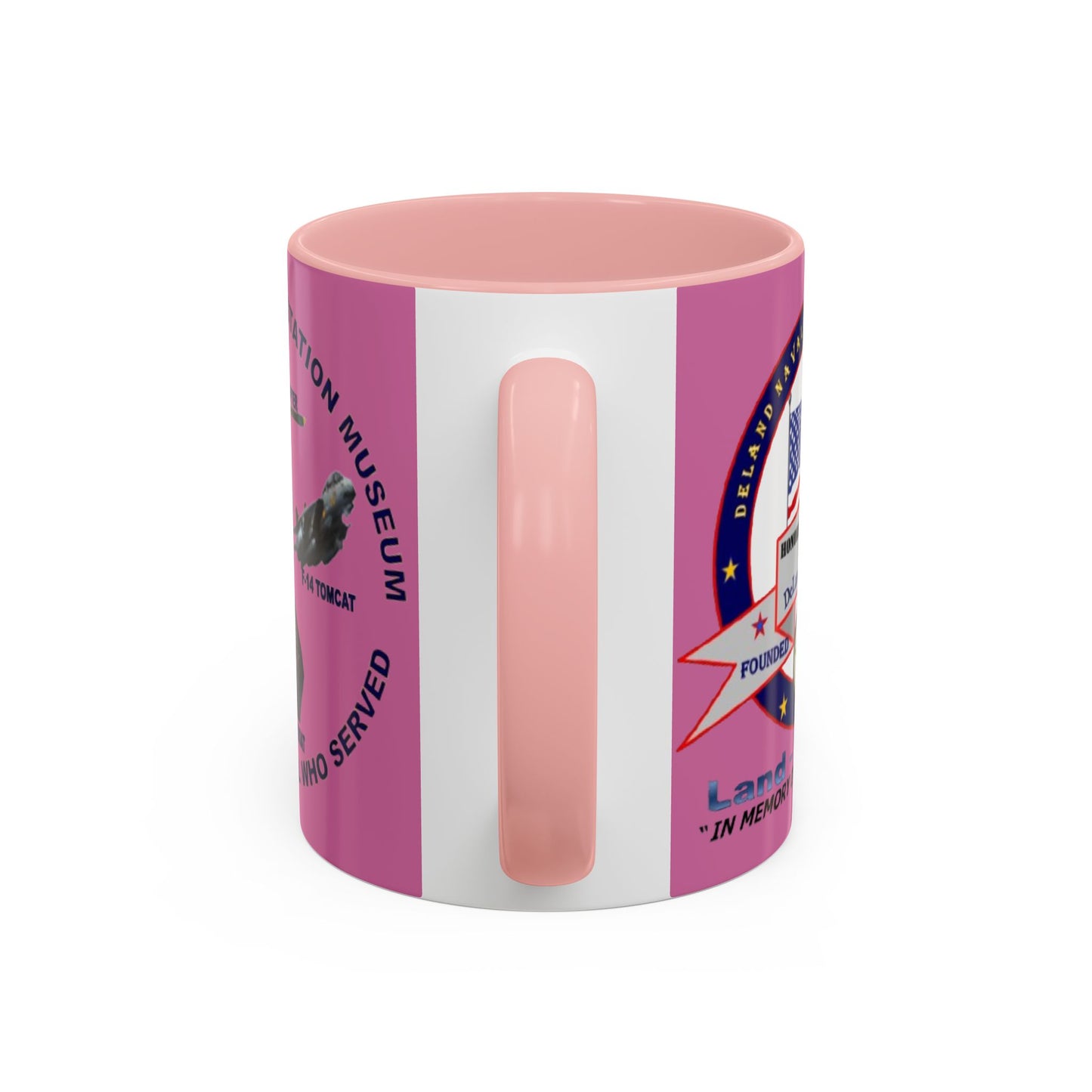 DNASM 2-sided, Founding & Student Art Pink Accent Mug by theGreenDragonTavern.shop
