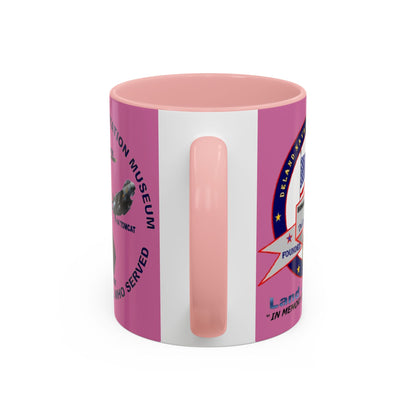 DNASM 2-sided, Founding & Student Art Pink Accent Mug by theGreenDragonTavern.shop