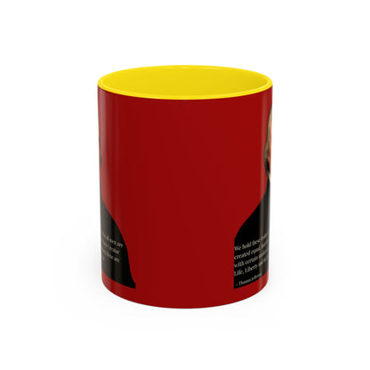 We hold these truths to be self-evident Red Accent Mug by theGreenDragonTavern.shop