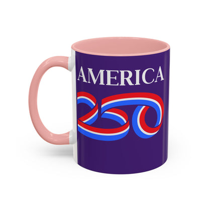 America 250 Dark Purple Accent Mug by theGreenDragonTavern.shop