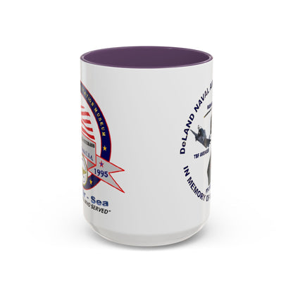 DNASM 2-sided, Founding & Student Art White Accent Mug by theGreenDragonTavern.shop