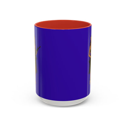 Hula Girl Packin' Heat Dark Purple Accent Mug by theGreenDragonTavern.shop
