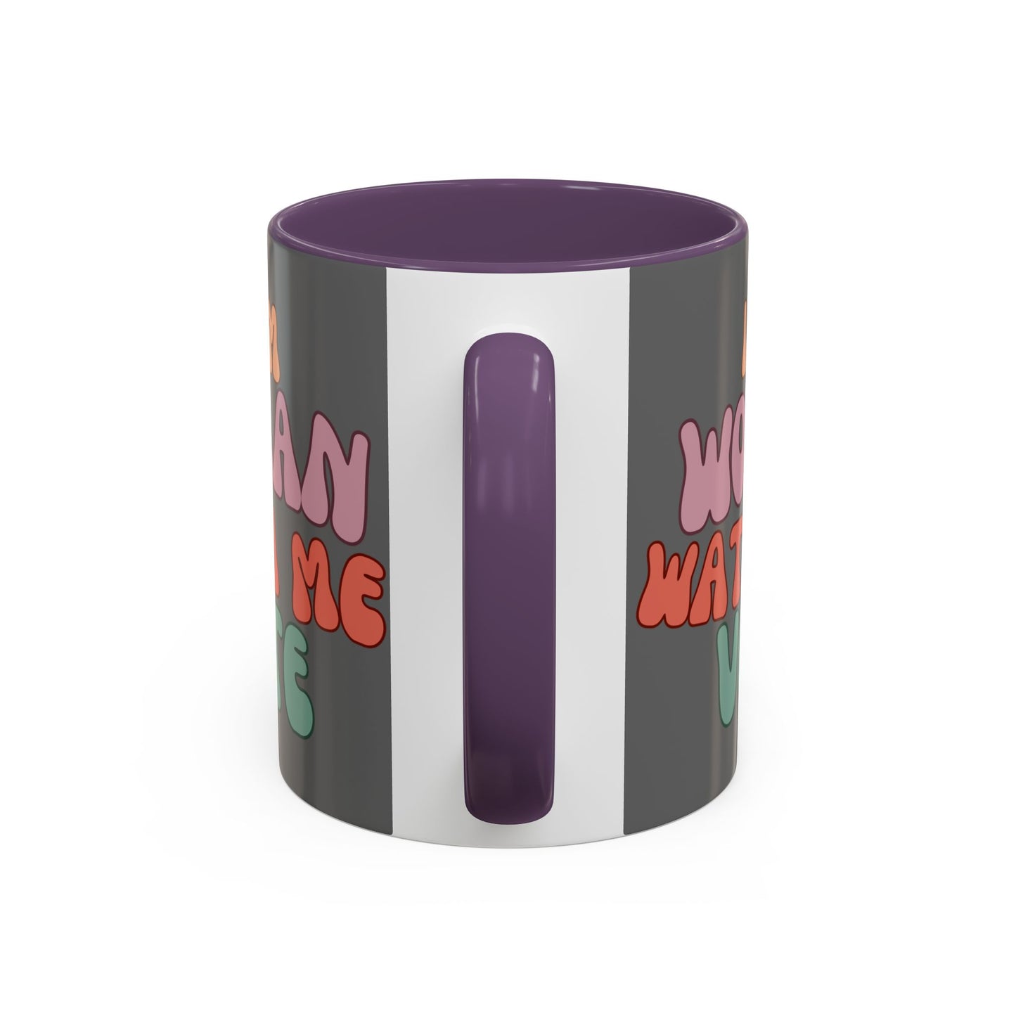 I Am Woman Watch Me Vote Grey Accent Mug by theGreenDragonTavern.shop