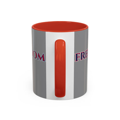 Freedom, Grey Accent Mug by theGreenDragonTavern.shop