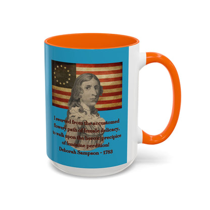 Deborah Sampson, America's Mulan Turquoise Accent Mug by theGreenDragonTavern.shop