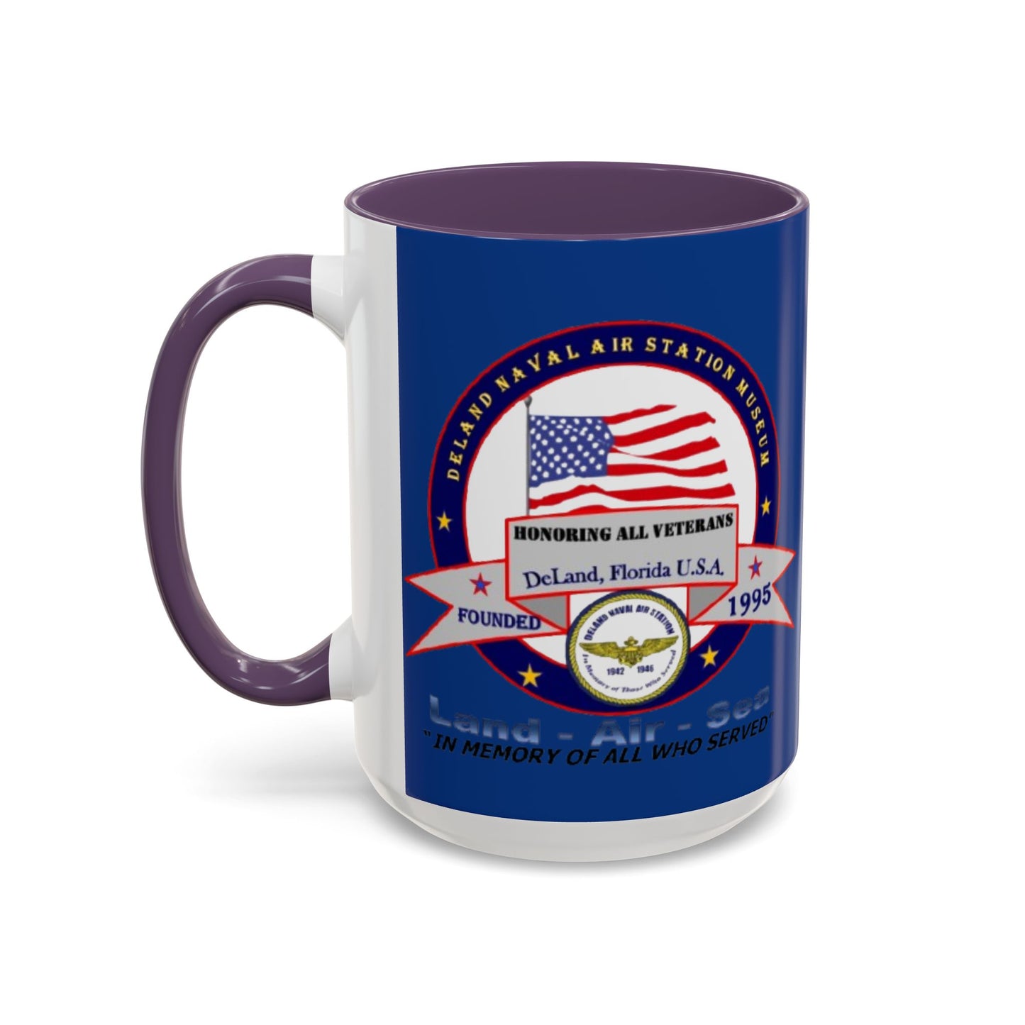 DNASM 2-sided, Founding & Student Art w/WhiteBG Dark Blue Accent Mug by theGreenDragonTavern.shop
