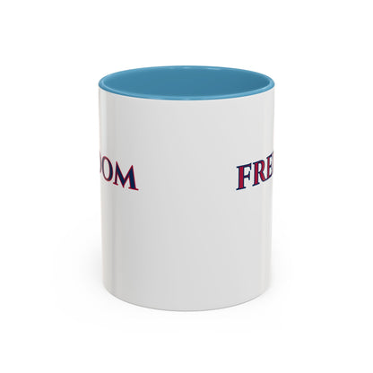 Freedom, White Accent Mug by theGreenDragonTavern.shop