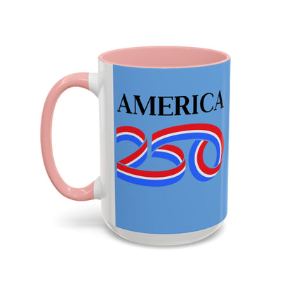 America 250 Light Blue Accent Mug by theGreenDragonTavern.shop