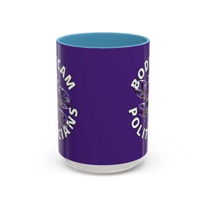 Bodycam the Politicians Drone Dark Purple Accent Mug by theGreenDragonTavern.shop