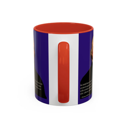 We hold these truths to be self-evident Dark Purple Accent Mug by theGreenDragonTavern.shop