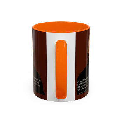 We hold these truths to be self-evident Brown Accent Mug by theGreenDragonTavern.shop