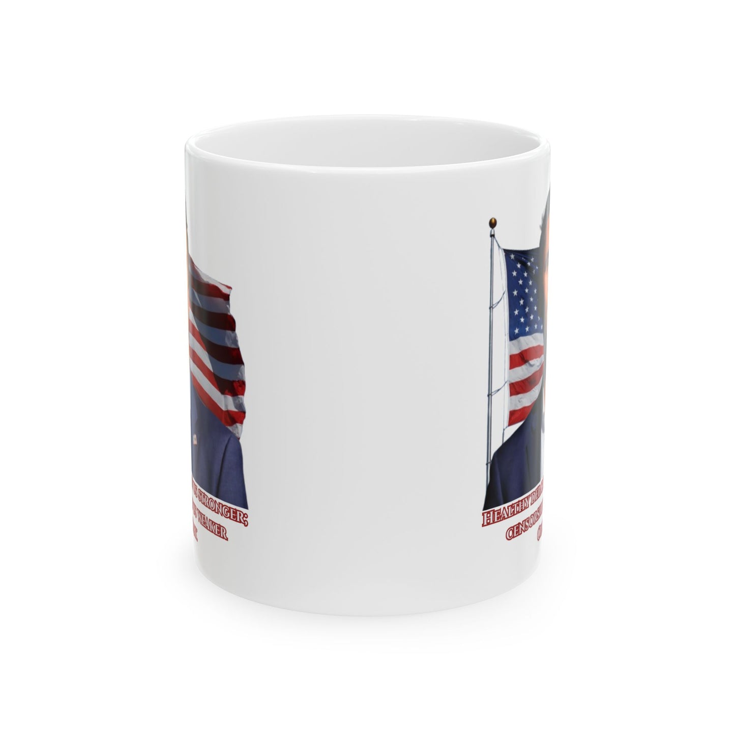 Charlie Kirk, Healthy Debate White Mug by theGreenDragonTavern.shop