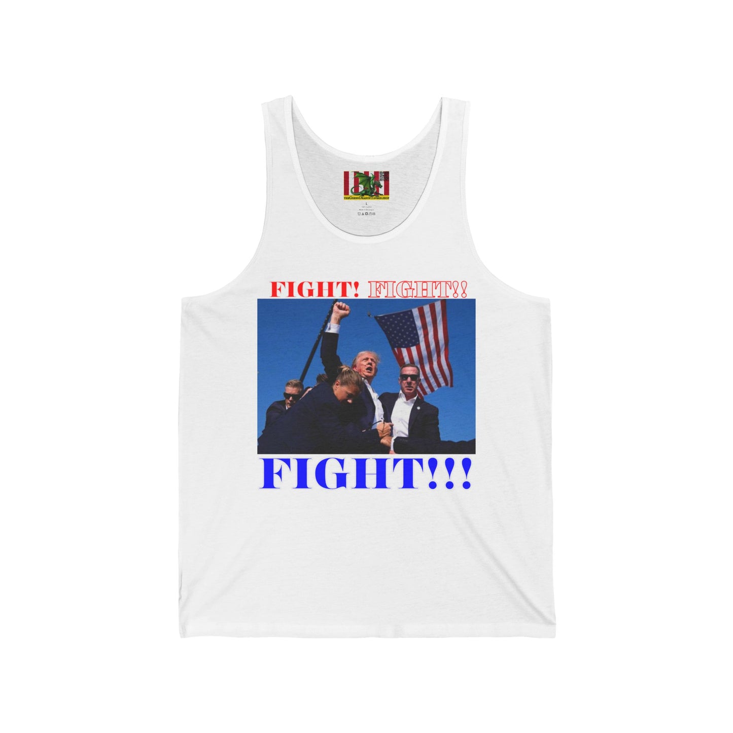 FIGHT! FIGHT!! FIGHT!!! Unisex Jersey Tank Top by theGreenDragonTavern.shop