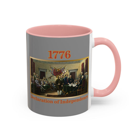 Declaration of Independence Grey Accent Mug by theGreenDragonTavern.shop
