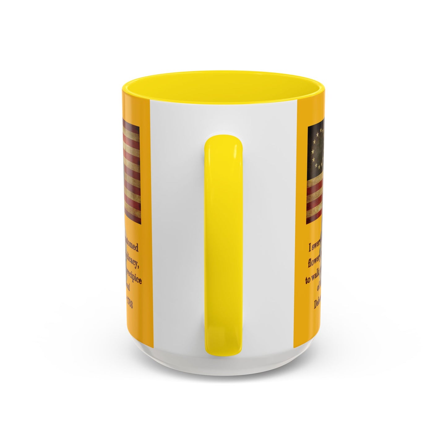 Deborah Sampson, America's Mulan Yellow Accent Mug by theGreenDragonTavern.shop