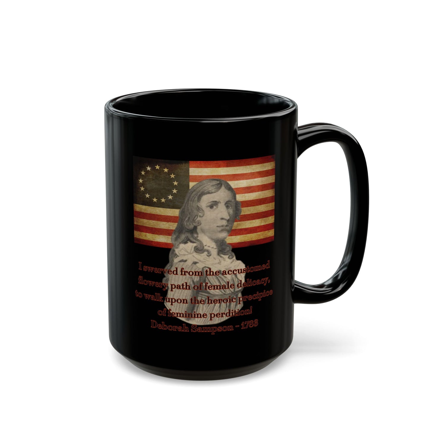 Deborah Sampson, America's Mulan Black Mug by theGreenDragonTavern.shop