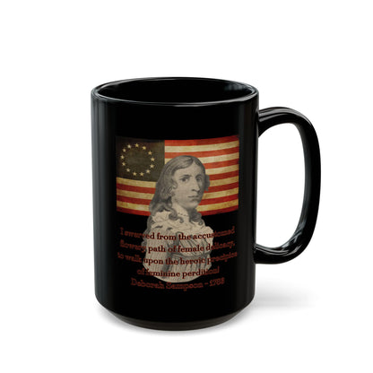 Deborah Sampson, America's Mulan Black Mug by theGreenDragonTavern.shop