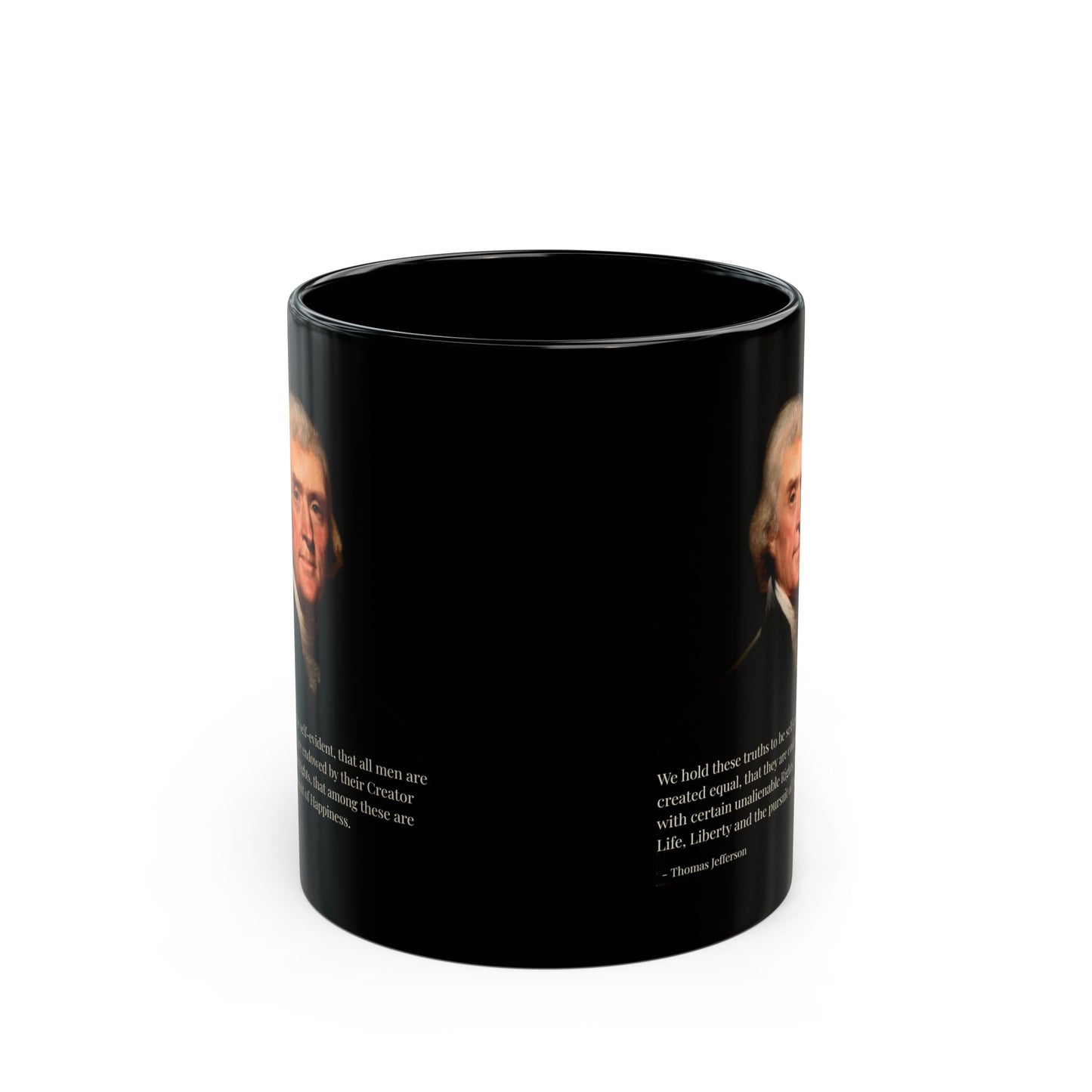 We hold these truths to be self-evident Black Mug by theGreenDragonTavern.shop