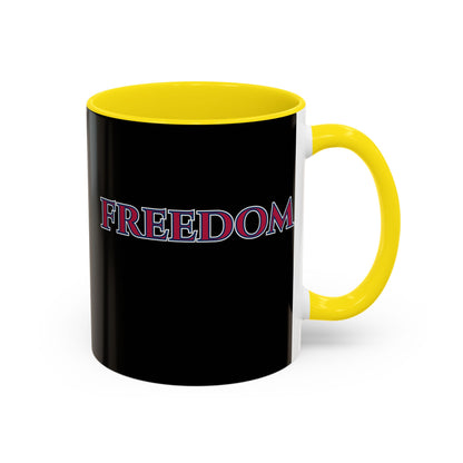 Freedom, Black Accent Mug by theGreenDragonTavern.shop