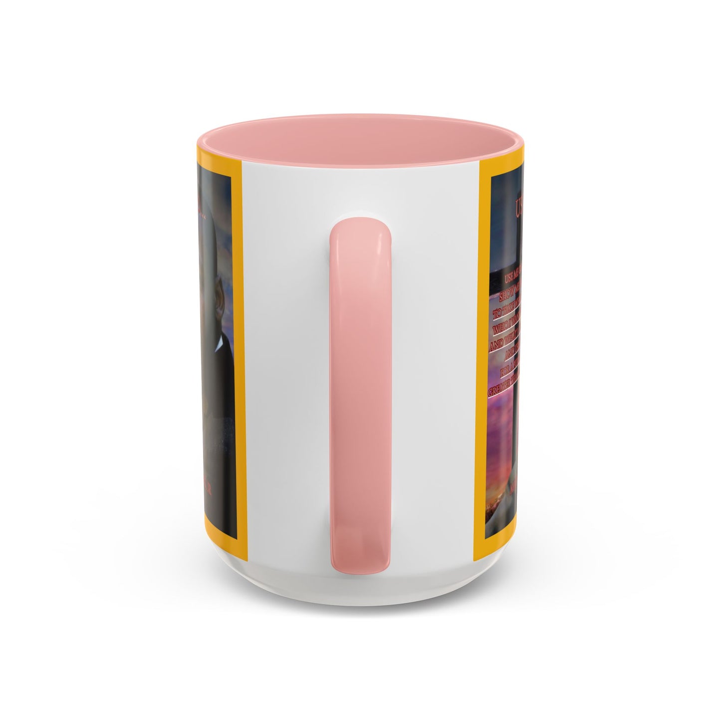 Use Me God, MLK Jr Yellow Accent Mug by theGreenDragonTavern.shop