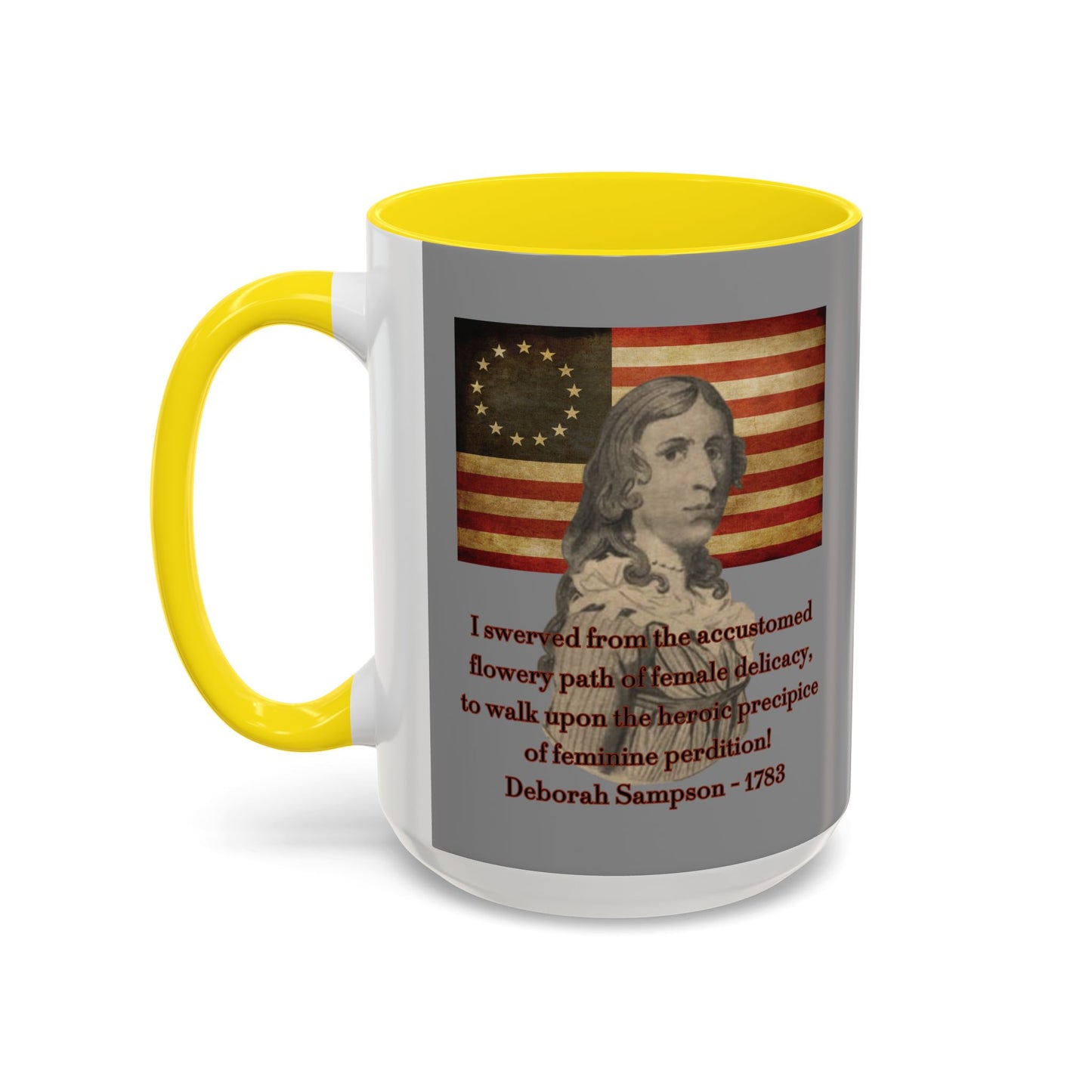 Deborah Sampson, America's Mulan Grey Accent Mug by theGreenDragonTavern.shop