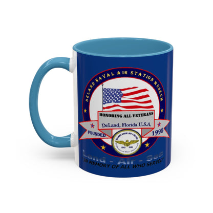 DNASM 2-sided, Founding & Student Art w/WhiteBG Dark Blue Accent Mug by theGreenDragonTavern.shop