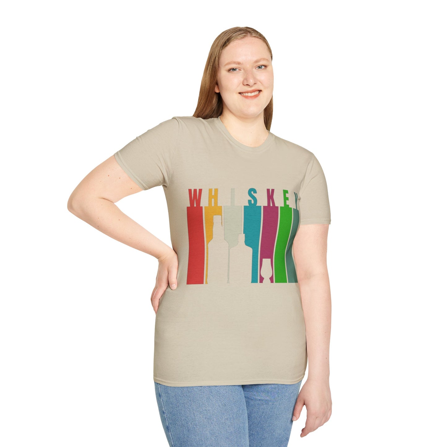 Whiskey spelled with an 'e' Light colors Unisex T-Shirt by theGreenDragonTavern.shop