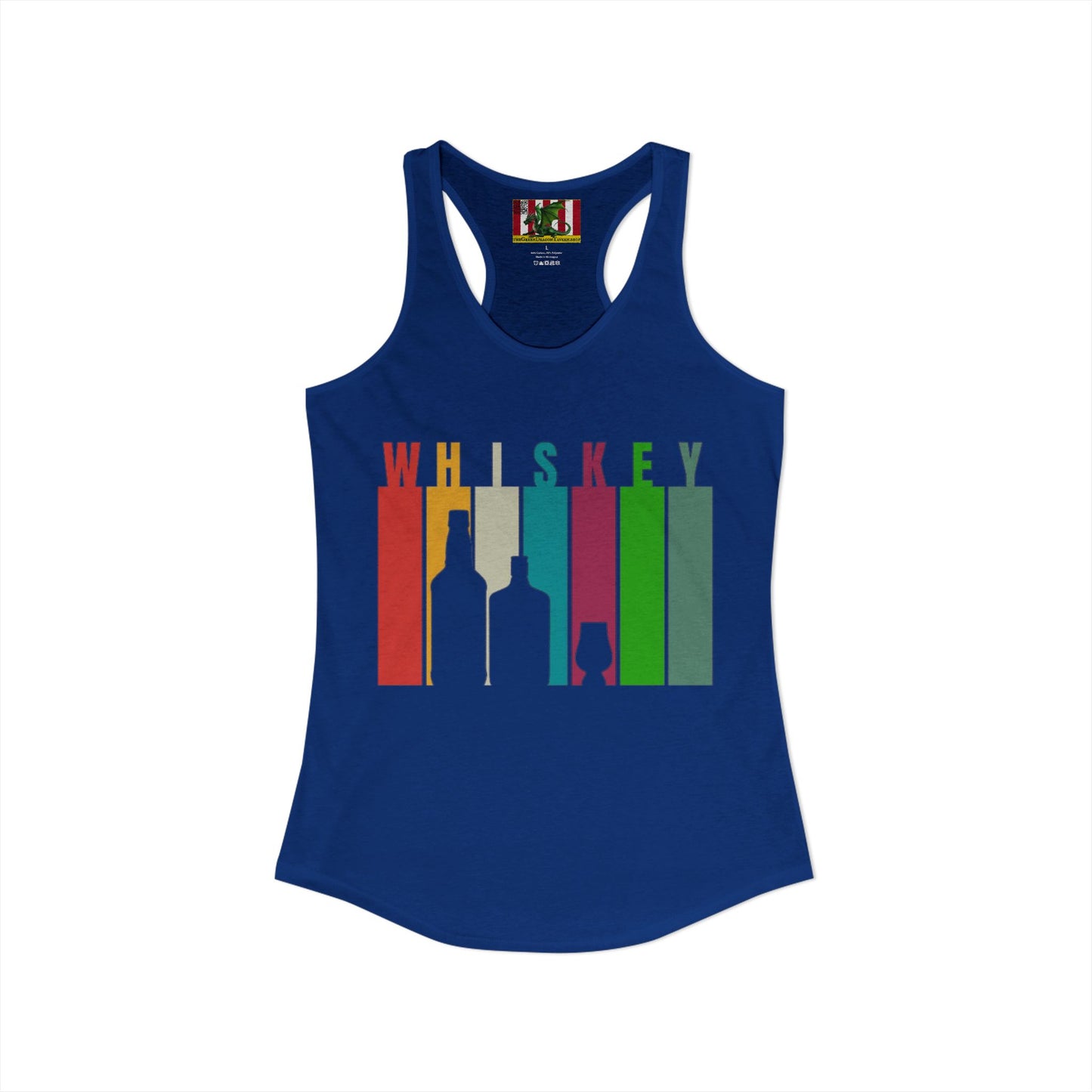 Whiskey spelled with an 'e' Women's Racerback Tank Top by theGreenDragonTavern.shop