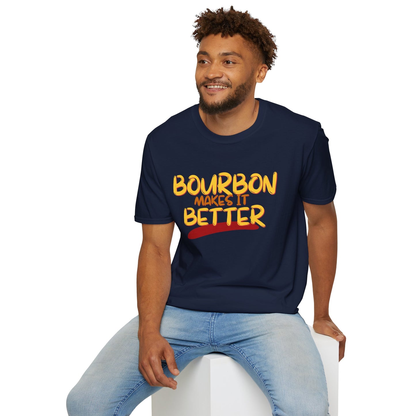 Bourbon makes it better Dark colors Unisex T-Shirt by theGreenDragonTavern.shop