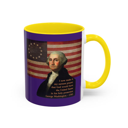 Washington's Earnest Prayer Purple Accent Mug by theGreenDragonTavern.shop