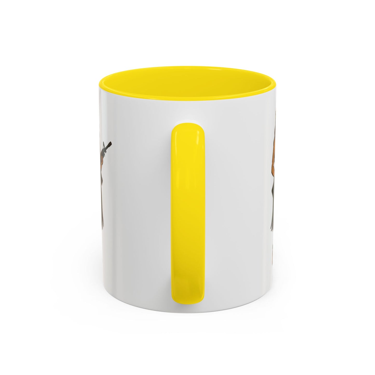 Hula Girl Packin' Heat White Accent Mug by theGreenDragonTavern.shop