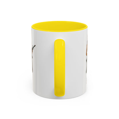 Hula Girl Packin' Heat White Accent Mug by theGreenDragonTavern.shop