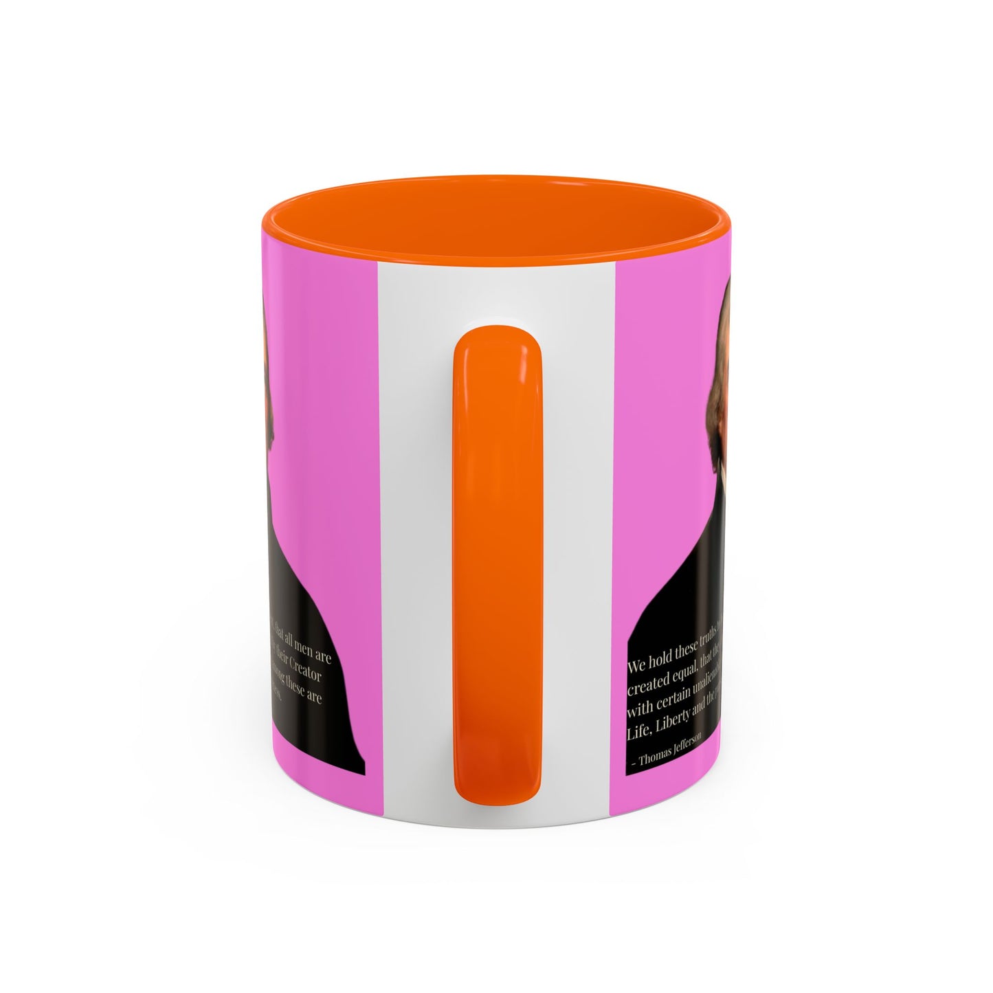 We hold these truths to be self-evident Pink Accent Mug by theGreenDragonTavern.shop