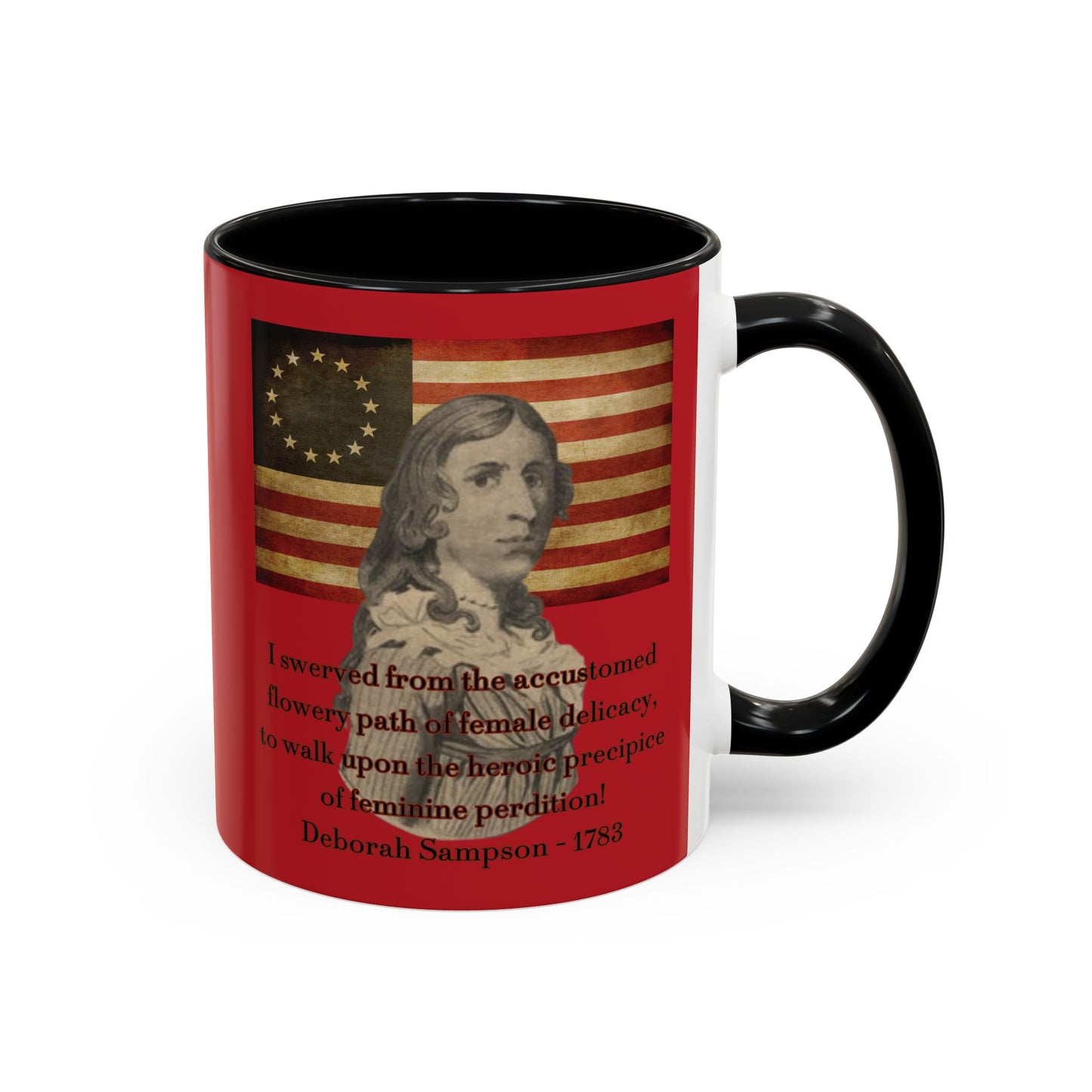 Deborah Sampson, America's Mulan Red Accent Mug by theGreenDragonTavern.shop