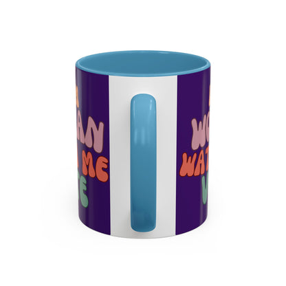I Am Woman Watch Me Vote Dark Purple Accent Mug by theGreenDragonTavern.shop