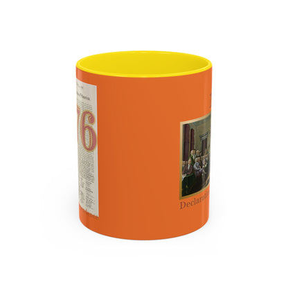 Declaration of Independence Orange Accent Mug by theGreenDragonTavern.shop