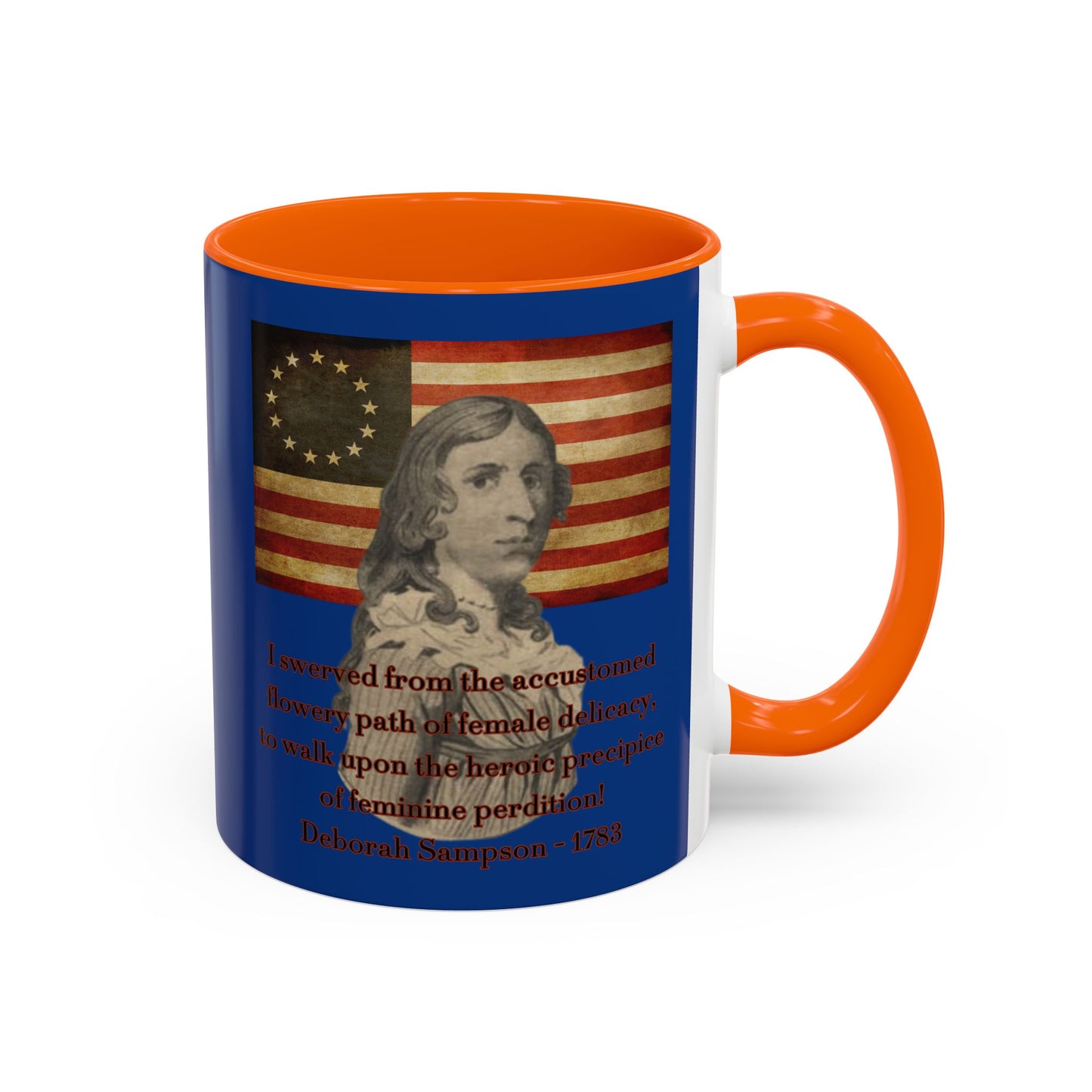 Deborah Sampson, America's Mulan Dark Blue Accent Mug by theGreenDragonTavern.shop