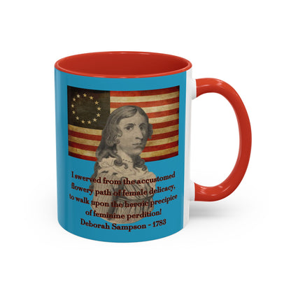 Deborah Sampson, America's Mulan Turquoise Accent Mug by theGreenDragonTavern.shop