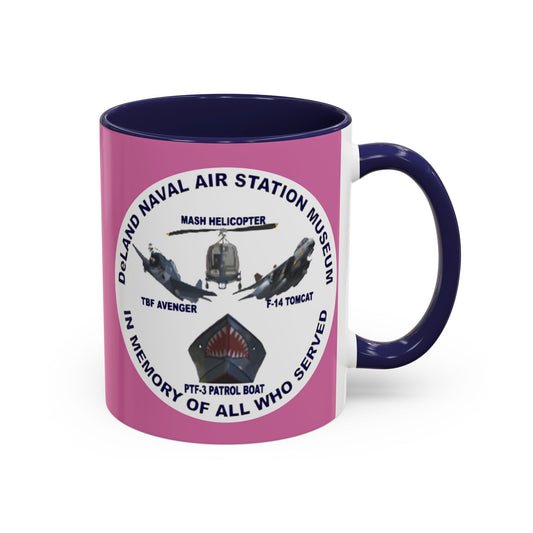 DNASM 2-sided, Founding & Student Art w/WhiteBG Pink Accent Mug by theGreenDragonTavern.shop