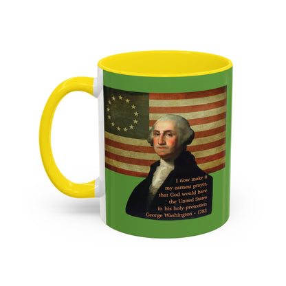 Washington's Earnest Prayer Green Accent Mug by theGreenDragonTavern.shop