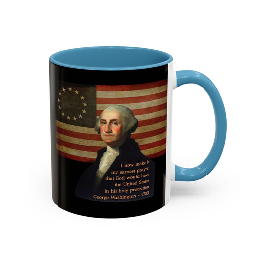 Washington's Earnest Prayer Black Accent Mug by theGreenDragonTavern.shop
