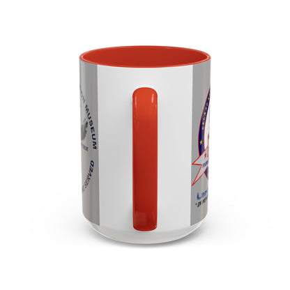 DNASM 2-sided, Founding & Student Art Light Grey Accent Mug by theGreenDragonTavern.shop
